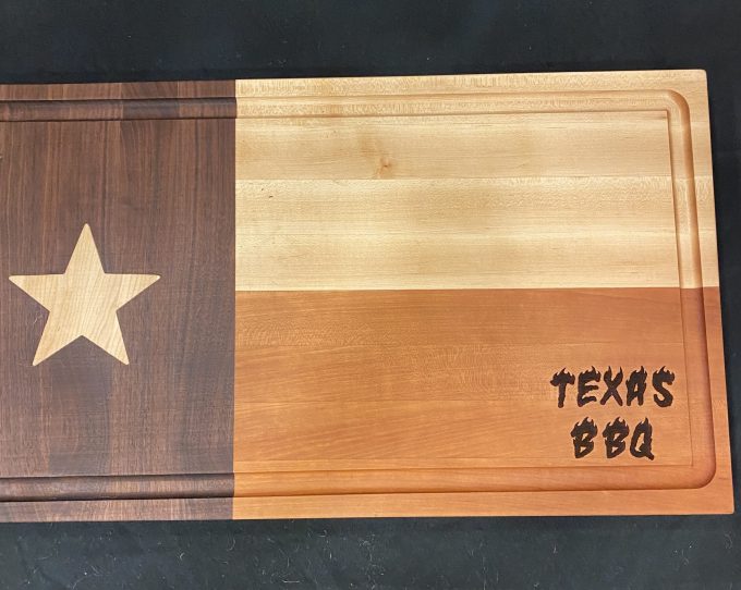 Texas Butcher Block Engraved