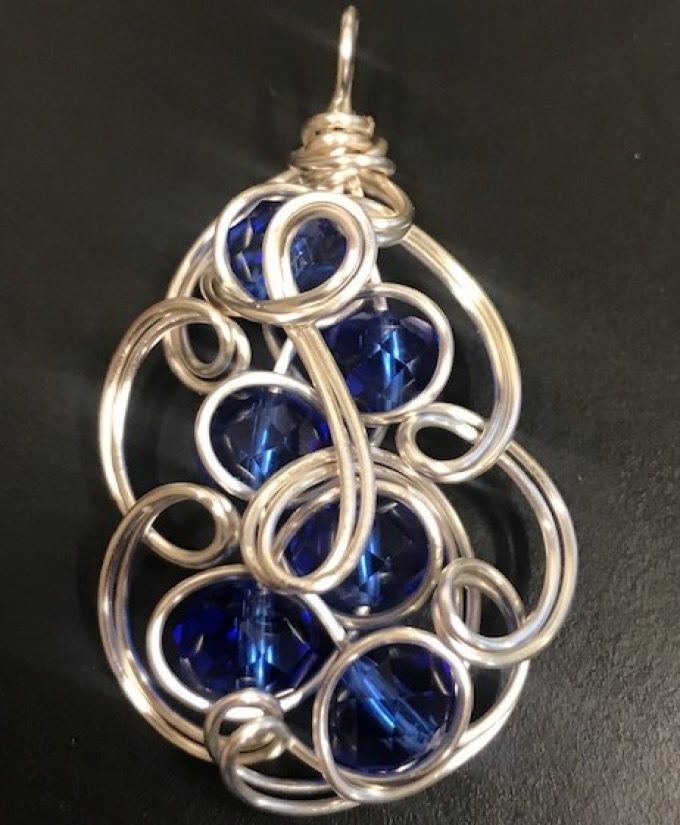 Royal Blue Crystal Pendant 