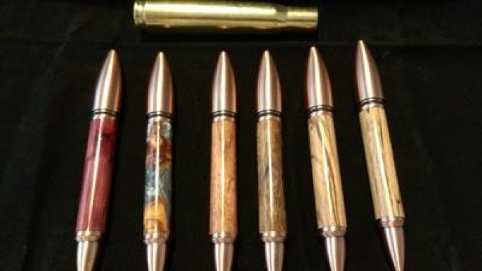 50 cal pens made from once fired cartridge cases