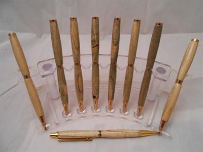 Selection of Pens from Spalted Hackberry Wood